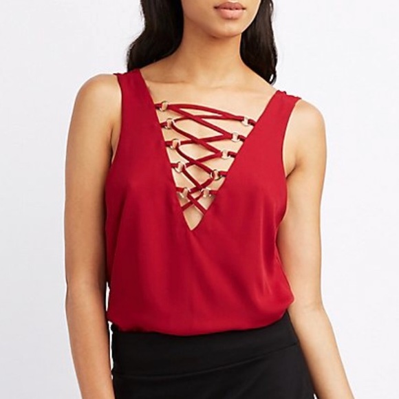 Lace up bodysuit NWOT - Picture 1 of 5